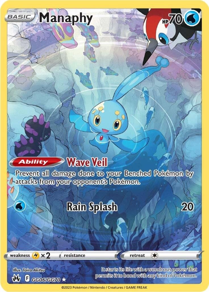 Crown Zenith Manaphy Pokémon card
